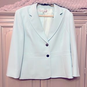 Kasper light aqua suit jacket